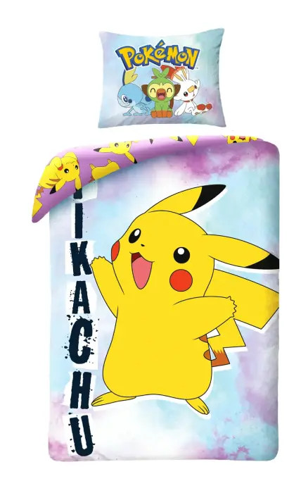 Pokemon kokvilnas gultas veļas komplekts 140x200 cm Halantex