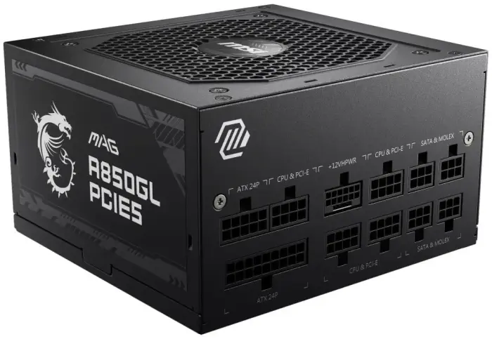 Damaged packaging - MSI Power Supply MAG A850GL PCIE5/ 850W/ ATX3.0/ act. PFC/ 7 let celk. warranty/ 120mm fan/ modulear cables/ 80PLUS ...