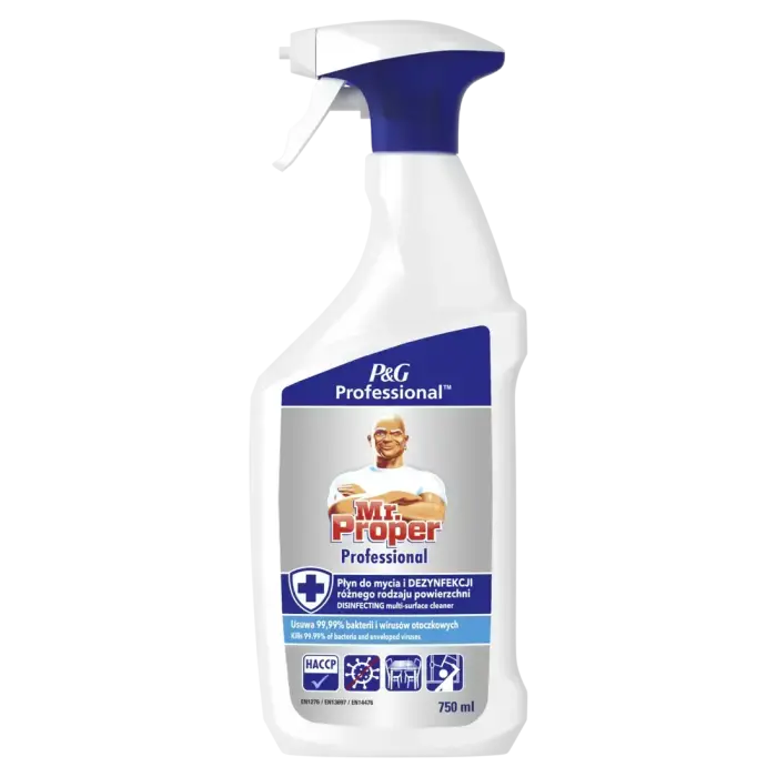 Mr. PROPER Profesionāls dezinfekcijas un virsmu tīrīšanas līdzeklis, 750ml