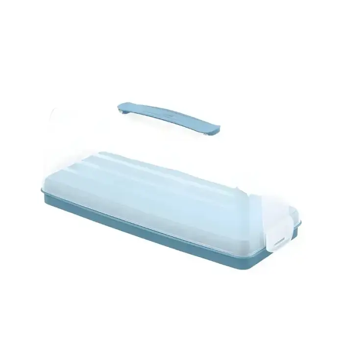 Cake Transport Box, Rectangular, 35.5x15x14.2cm, Blue