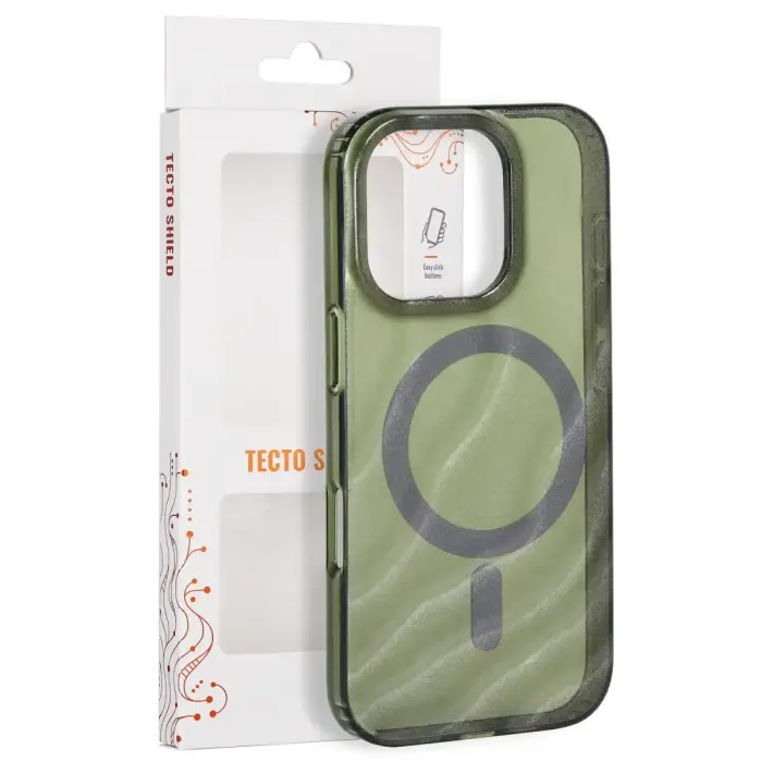 Tecto Shield Desert Mag case for iPhone 16 Pro 6,3" dark olive