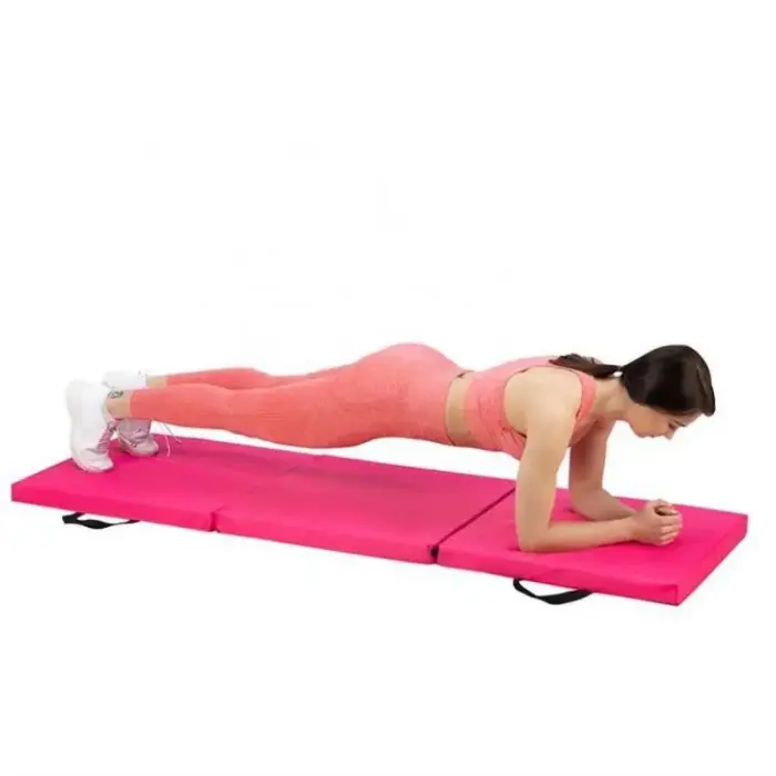 Folding gymnastic mattress pink 1800x600x500mm HMS MGS02