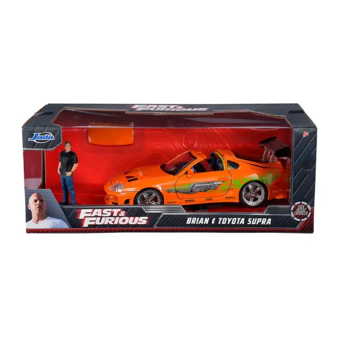 Fast & Furious Toyota Supra auto + Brian kujukese komplekt