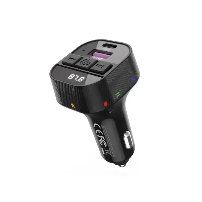 XO BCC17 FM-трансмиттер Bluetooth MP3 автомобильное зарядное устройство 30W – чёрный