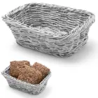 Rectangular bread basket, polypropylene, grey, 190x130x60 mm - Hendi 426784 Photo