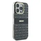 DKNY iPhone 16 Pro Max 6.9" Black Hardcase Repeat Texture Pattern With Stripe — Photo 4