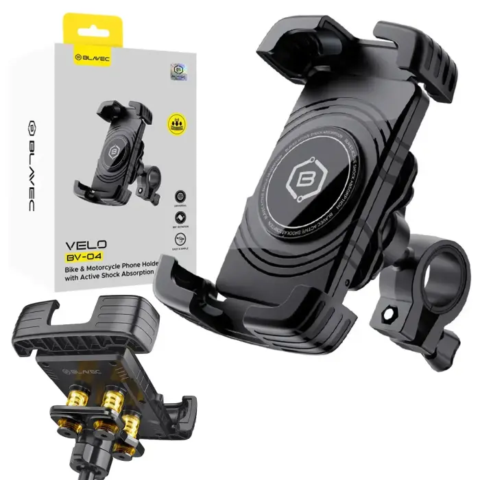 Blavec VELO BV-04 Bicycle Phone Mount with Shock Absorption, black