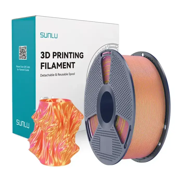 Sunlu PLA+ Silk divkrāsu filaments (rozā un zelta)