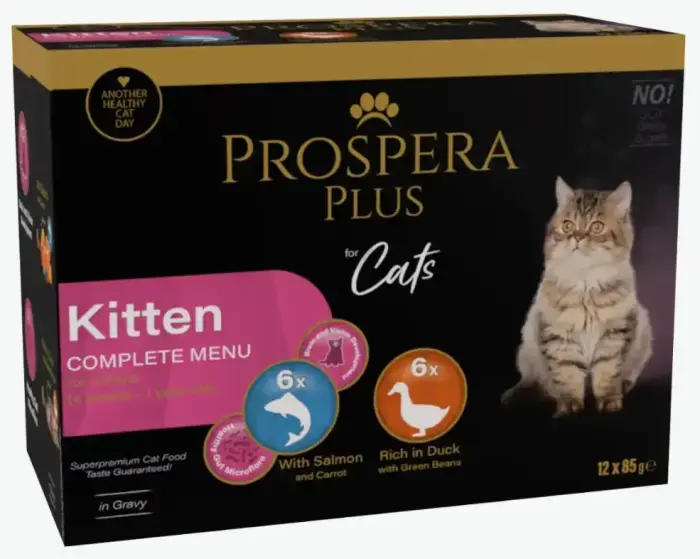 Prospera Plus влажный корм для котят, ассорти, 12 x 85 г