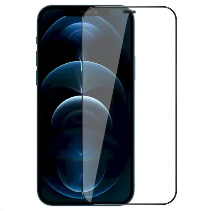 Nillkin HD pilnam ekrānam aizsargstikls telefonam iPhone 12 6.1 melns