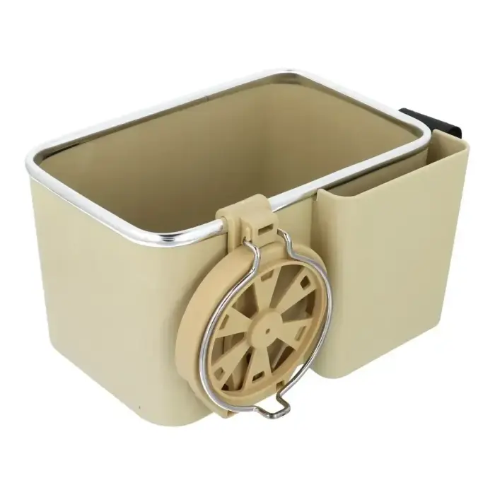 Car organizer with cup holder beige Фото num