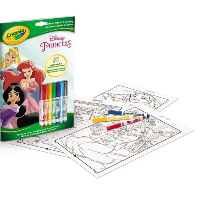 Crayola Disney komplekt 7 markerit + Princess tegevusraamat