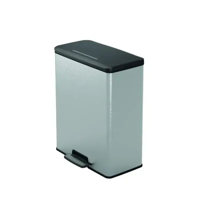 Pedāļu atkritumu tvertne Curver Deco Bin, 65L, sudraba