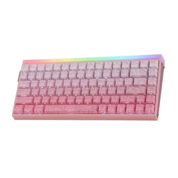 AULA HERO84 HE Pink Gradient Contour Mechanical Gaming Keyboard – Dragon King Switch RGB