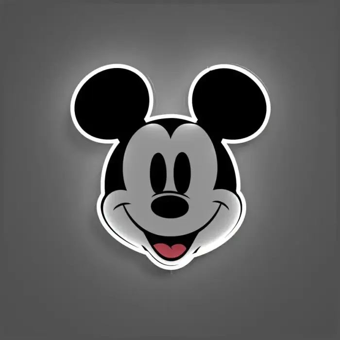 Yellowpop Disney Mikija Peles apdrukāts LED neons