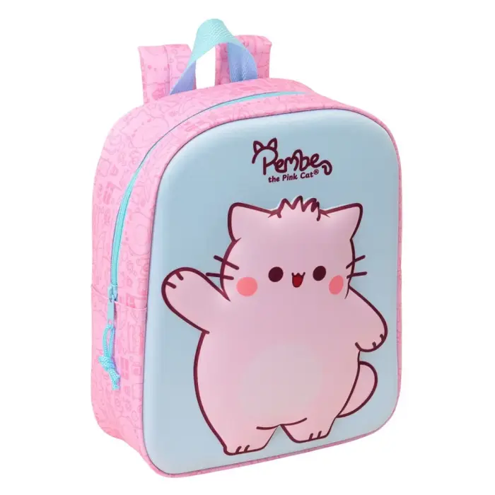 Pembe The Pink Cat 3D seljakott 27 cm