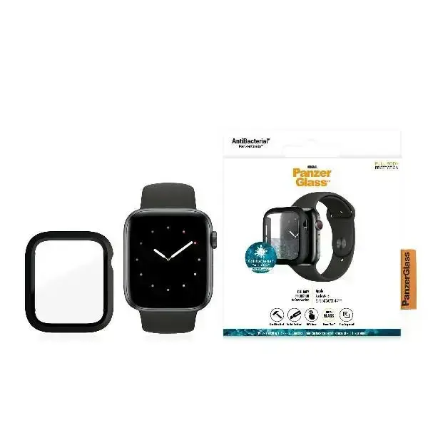 Защитное стекло PanzerGlass Full Body для Apple Watch 4/5/6/SE 44mm - Черный