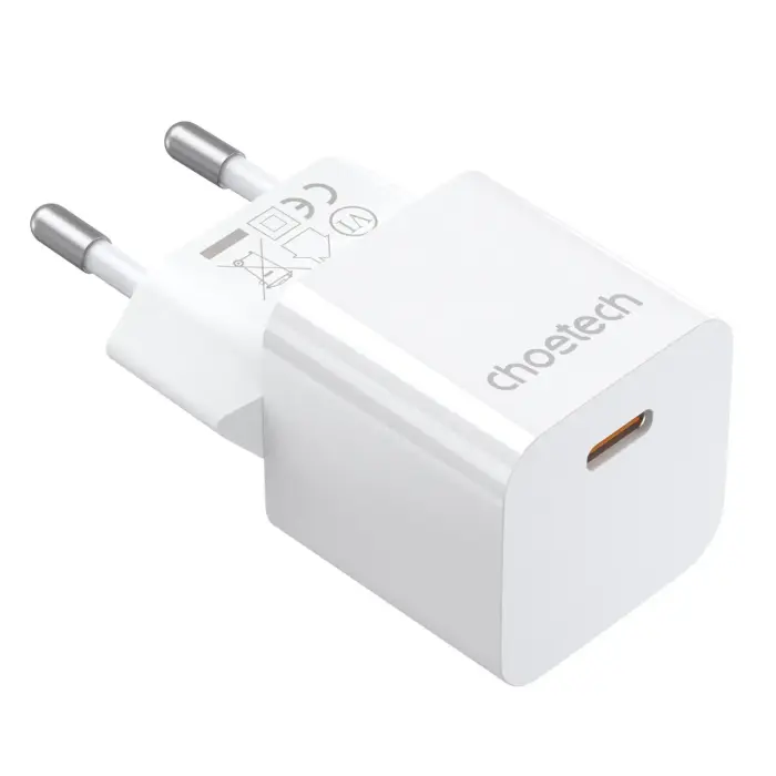 Choetech 20W USB-C seinalaadija, valge