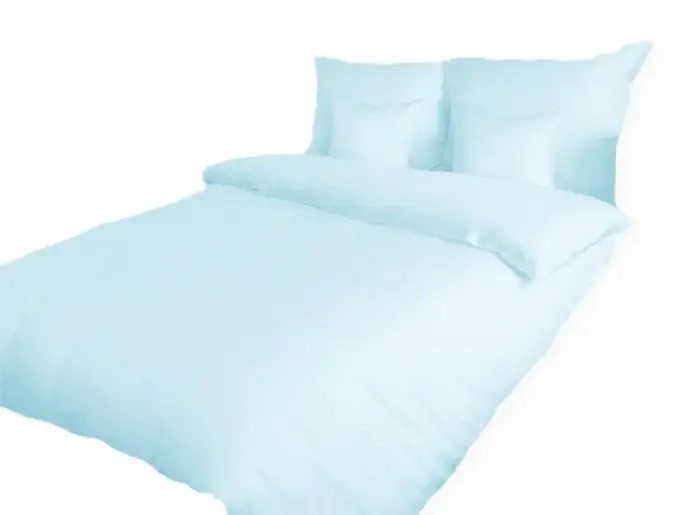 Bedding set 140x200 cm, light blue, solid color