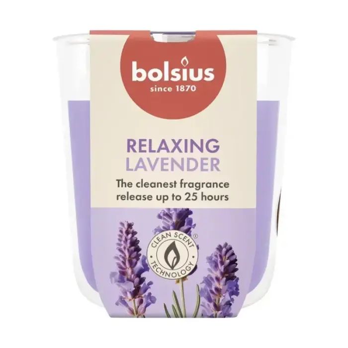 Bolsius True Scents Scented Candle in Glass Ø80x73mm Lavender