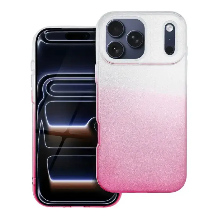 SHINING Case for iPhone 17 Pro Max transparent pink