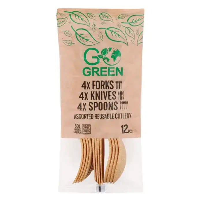 Go Green многоразовый набор столовых приборов 12 шт.