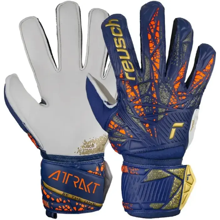 Reusch Attrakt Grip Jr 5472815 4410 Goalkeeper Gloves - Size: 6,5