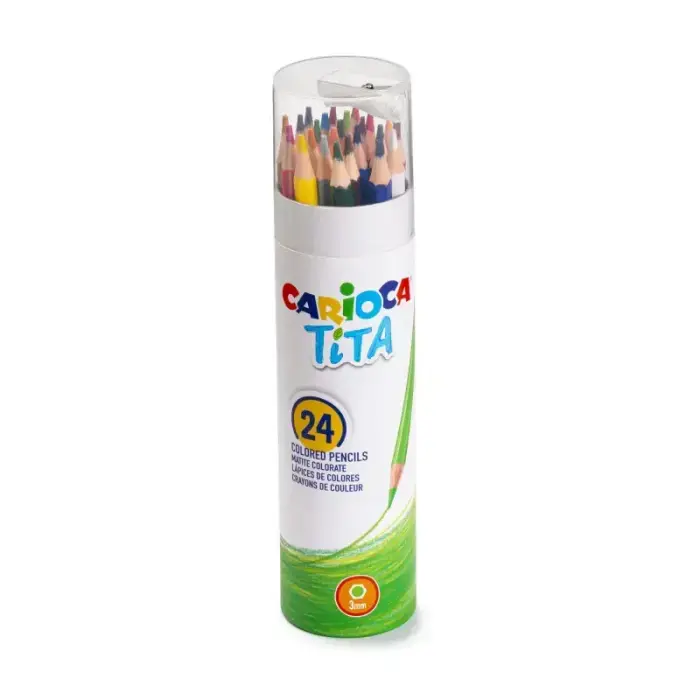 Värvipliiatsid CARIOCA Tita teritajaga, PaperTube, 124 tk