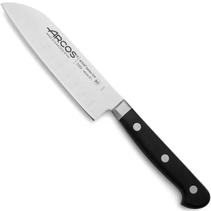 Arcos ÓPERA Santoku Knife with Kullenschliff, 140 mm Blade