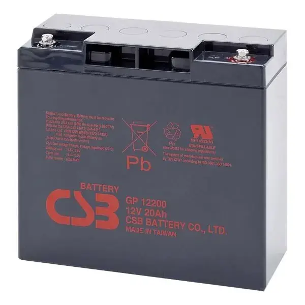 CSB Backup VRLA AGM battery CSB GP12200, 12V, 20Ah