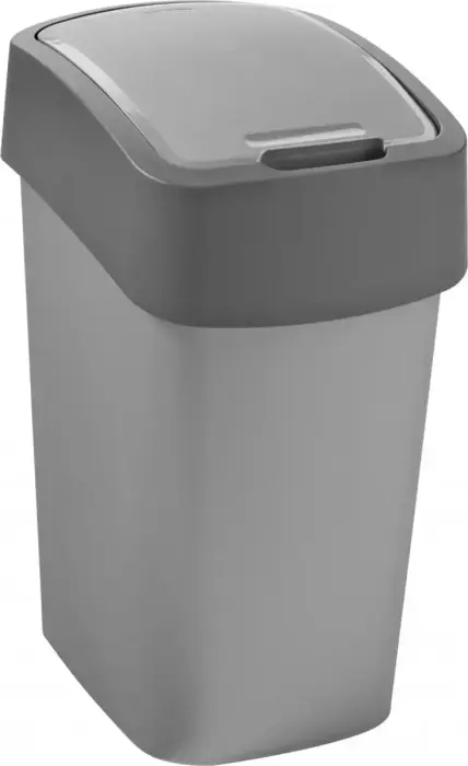 Atkritumu tvertne Flip Bin 9L sudraba/pelēka