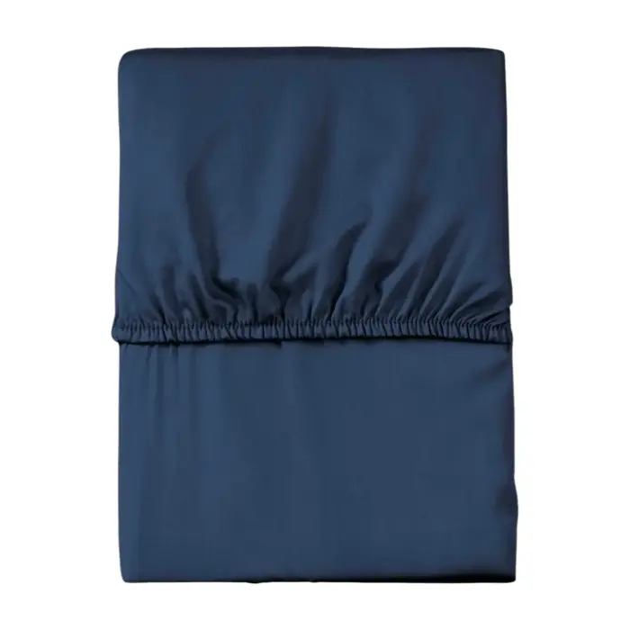 Microsatin Fitted Sheet 120x200 cm, Navy Blue