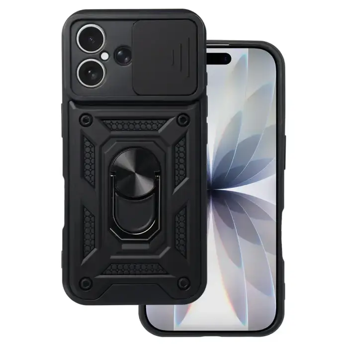 Slide Camera Armor dėklas iPhone 17 juodas