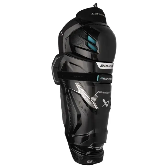 Bauer Supreme F50 Pro Intermediate hockey shin guards, size 14"