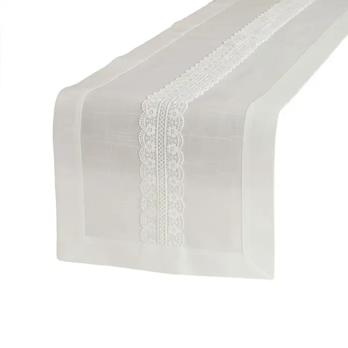 Table runner 35x175 cm Sevilla white Photo