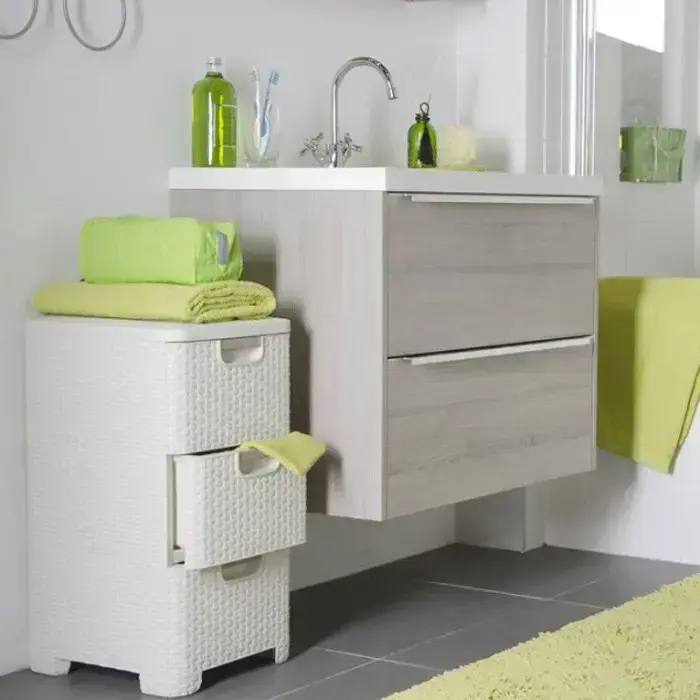 Kumode ar 3 atvilknēm Style 33x38x60cm krēmkrāsā Foto 3