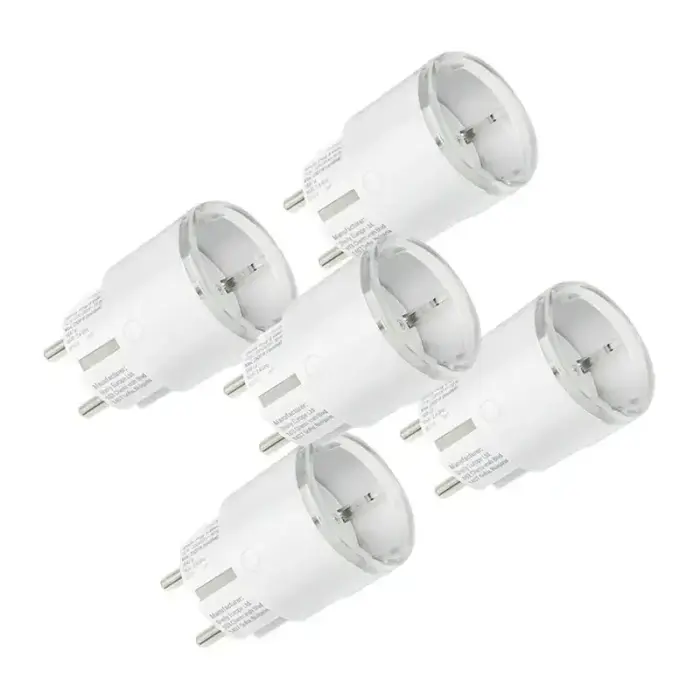 5 išmaniųjų lizdų Shelly Plug S MTR Gen3 12A rinkinys (baltas)