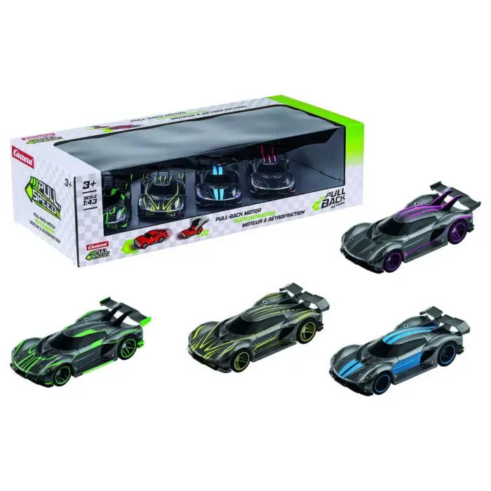 Hypercars pack 4 cars pull back