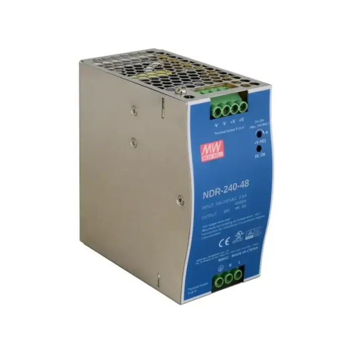 Komutācijas barošanas avots DIN sliedei MEAN WELL NDR-240-48 48V/240W/5A