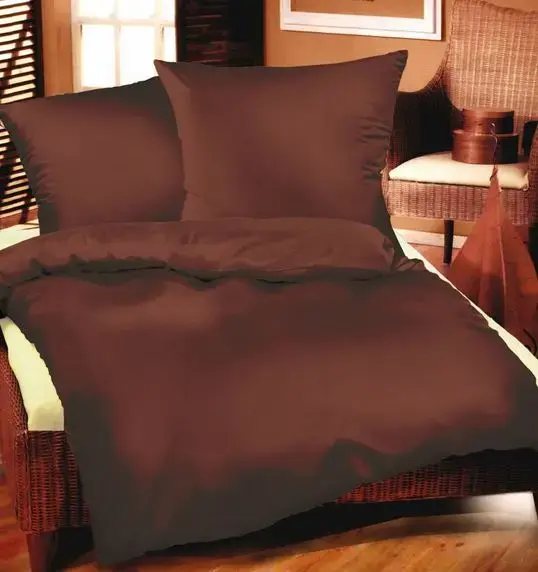 Bedding set 160x200 cm, Solid Brown No. 26