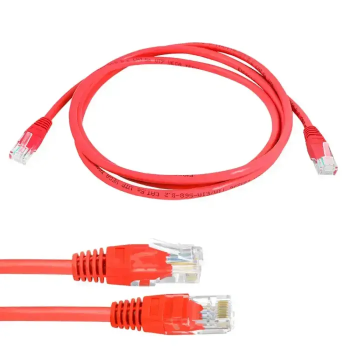 1:1 8P8C Patch Cord, Red, 5m