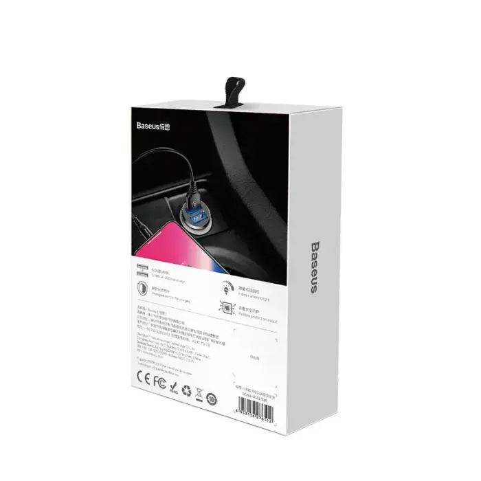 Baseus CCALL-ML01 auto lādētājs | 15.5W | USB-A | melns Foto 11