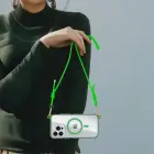 Tel Protect Strap skaidrus dėklas iPhone 15, žalias — Nuotrauka 5
