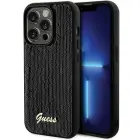 Guess Sequin Script Metal Hardcase for iPhone 13 Pro Max - Black — Photo 1