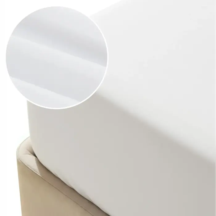 Microfiber Fitted Sheet 90x200 cm Fluffy White