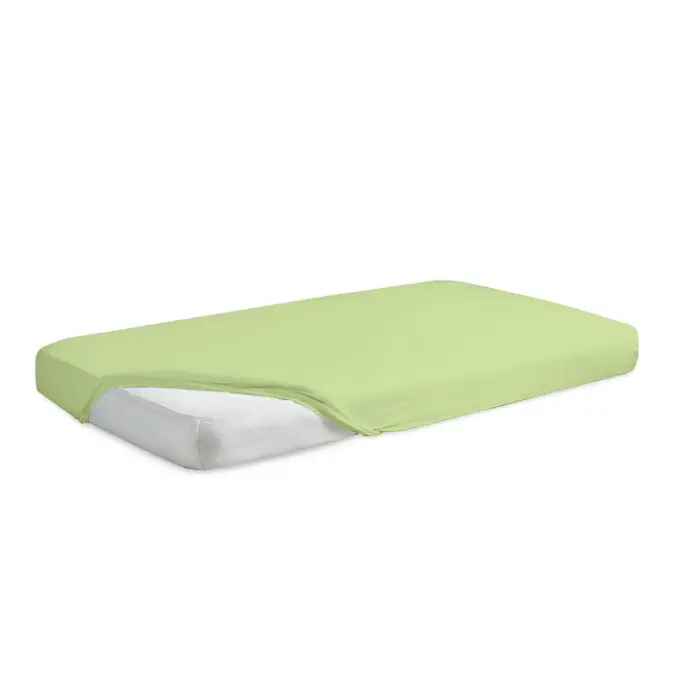 Flannel Fitted Sheet 190x200 cm, Green
