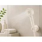 White water-saving 5-function round push-button handheld shower head — Photo 10
