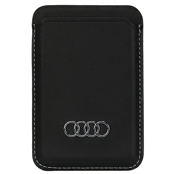 Audi sünteetilisest nahast rahakott-ümbris kaardipesaga ja MagSafe'iga iPhone'ile, must