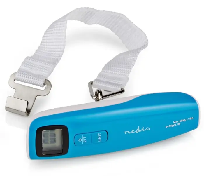 NEDIS digital luggage scale/ max. load 50kg/ blue-white