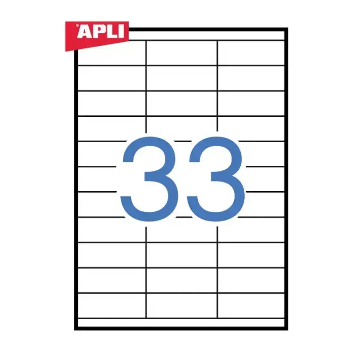 Labels APLI ILC 70x25.4mm, 100 sheets/33 labels per sheet